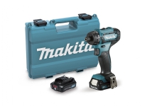 MAKITA bore-/skruemaskine 12V sekskantet skaft 30/14Nm 2x2.0Ah DF033DSAE
